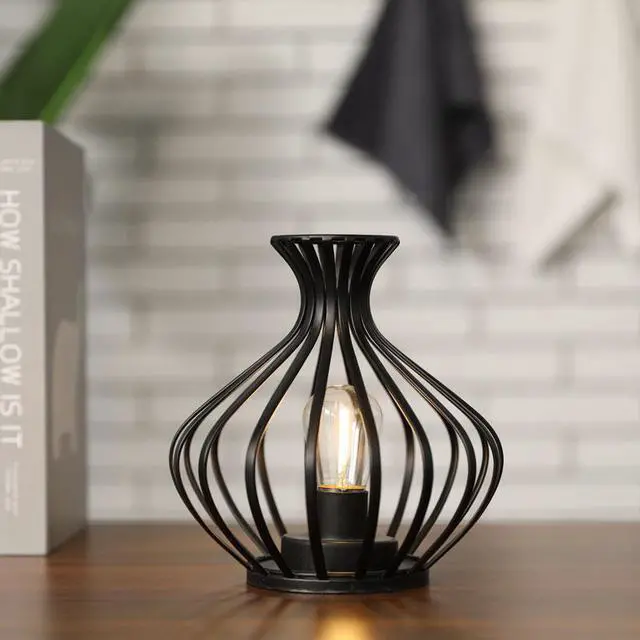 Alt view image 4 of 6 - JHY DESIGN Table Lamp LED Wireless Lamp Nightlight 7.5inch Height Modern Nordic Style Battery-Powered Lamp Decorative Bedside Lamp for Home Bedroom Indoor Outdoor Table Garden Party Weddings(Black)