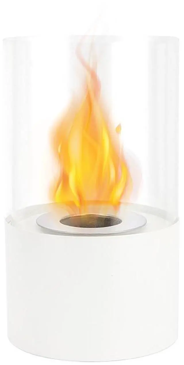 Alt view image 7 of 7 - Tabletop Fire Pit Portable Indoor & Outdoor Table Top Fire Pit 11.5''H White