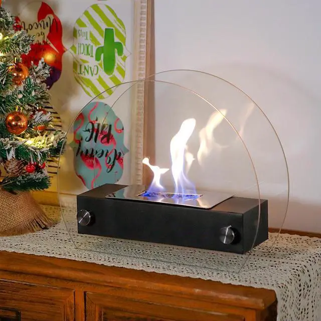 Alt view image 6 of 7 - Tabletop Fire Pit Portable Indoor & Outdoor Table Top Fire Pit 11"H