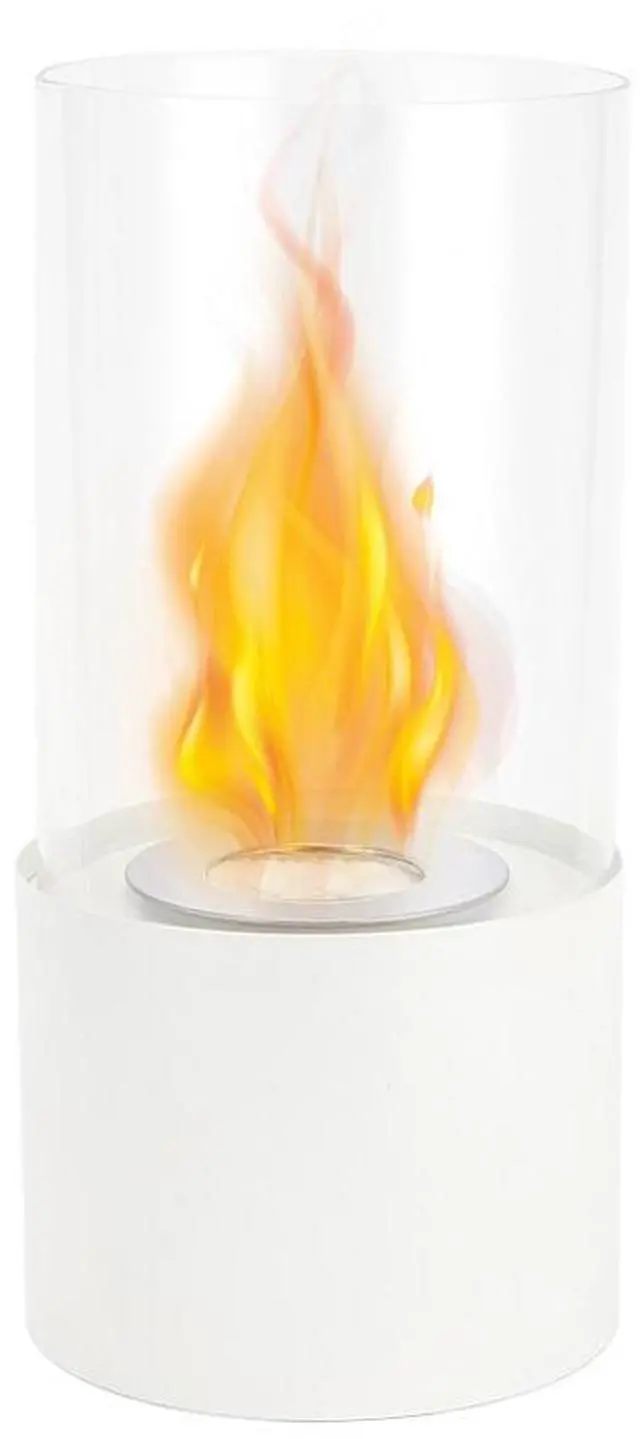 Alt view image 7 of 7 - Tabletop Fire Pit Portable Indoor & Outdoor Table Top Fire Pit 10''H White