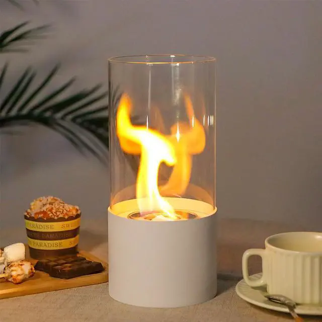 Main image of Tabletop Fire Pit Portable Indoor & Outdoor Table Top Fire Pit 10''H White