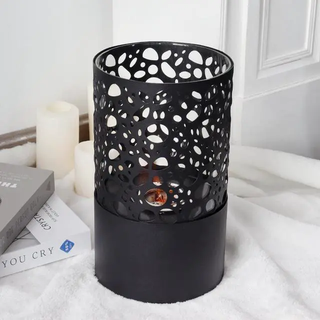Alt view image 6 of 7 - Tabletop Fire Pit Portable Indoor & Outdoor Table Top Fire Pit 11.6''H Black