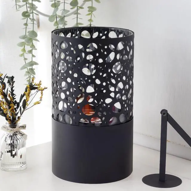 Alt view image 2 of 7 - Tabletop Fire Pit Portable Indoor & Outdoor Table Top Fire Pit 11.6''H Black
