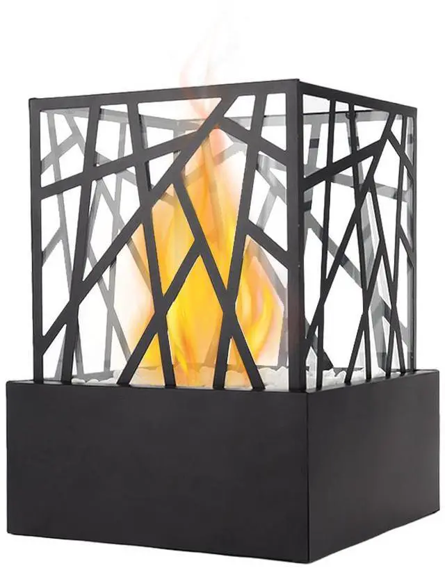 Main image of Rectangular Tabletop Fire Pit Portable Indoor & Outdoor Table Top Fire Pit 12"H