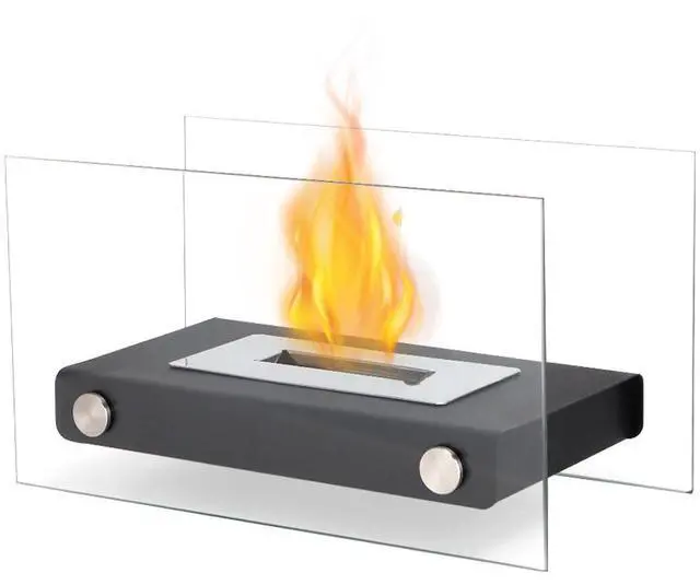 Alt view image 7 of 7 - Tabletop Fire Pit Portable Indoor & Outdoor Table Top Fire Pit 7.5''H Black
