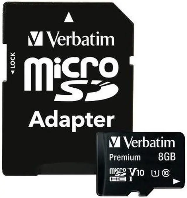 Alt view image 13 of 17 - Verbatim 8GB Premium microSDHC UHS-I Class 10 Memory Card with Adapter