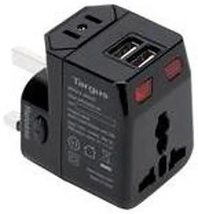 Alt view image 9 of 12 - Targus World Travel Power Adapter with Dual USB Charging Ports - APK032US