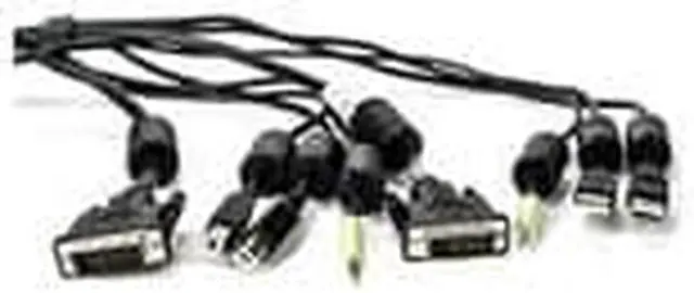 Alt view image 7 of 7 - Vertiv Avocent USB Keyboard and Mouse, DVI-D and Audio Cable, 10 ft. with DPP Support for Vertiv Avocent SV and SC Series Switches