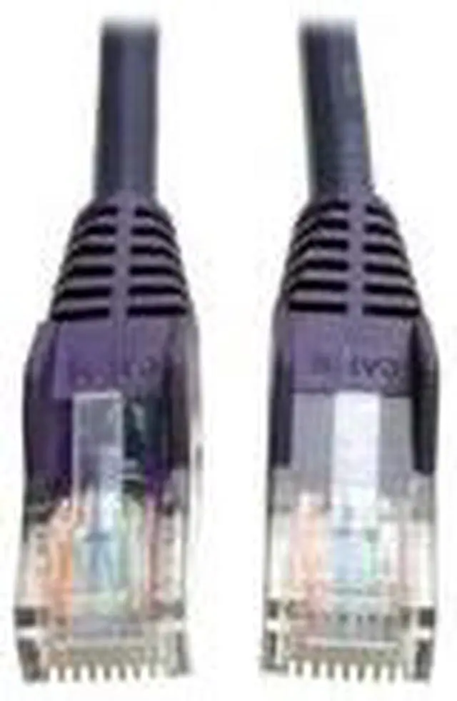 Alt view image 7 of 8 - TRIPP LITE N001-005-PU 5 ft. Cat 5/5E Purple Cat5e 350MHz Snagless Molded Patch Cable (RJ45 M/M) - Purple