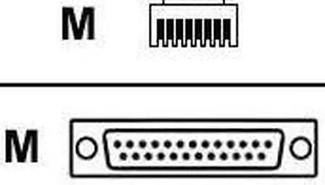 Alt view image 5 of 7 - Digi International Model 76000195 48" RJ45 to DB25 Cable