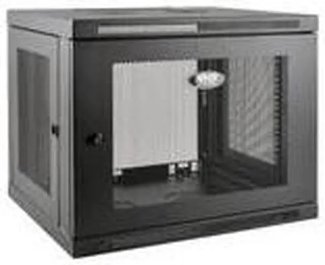 Alt view image 8 of 17 - Tripp Lite 9U Wall Mount Rack Enclosure Server Cabinet Low Profile Deep