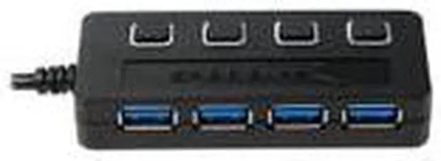 Alt view image 12 of 19 - Sabrent 4-Port USB 3.0 Hub with Individual LED Power Switches (HB-UM43)