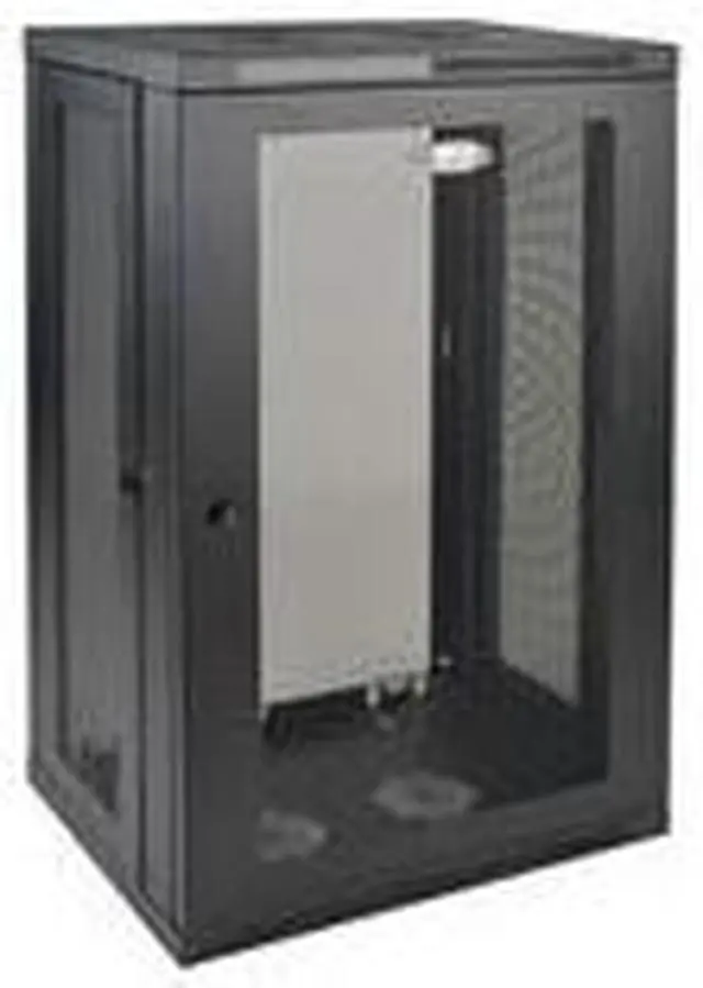 Alt view image 11 of 20 - Tripp Lite 21U Low-Profile Switch-Depth Wall-Mount Rack Enclosure Server Cabinet (SRW21U)