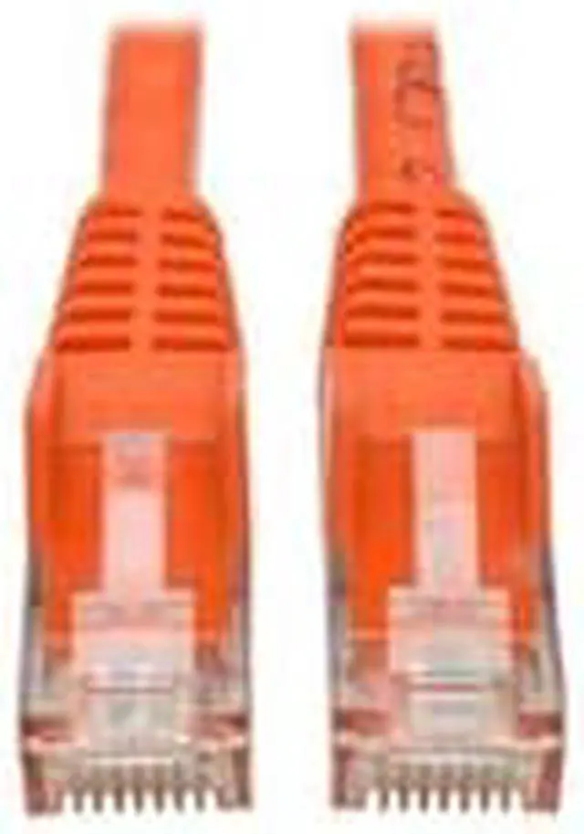 Alt view image 5 of 13 - Tripp Lite N201-001-OR Cat6 Gigabit Snagless Molded UTP Patch Cable (RJ45 M/M), Orange, 1 ft.