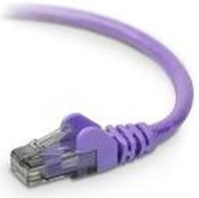 Alt view image 6 of 7 - Belkin A3L980-01-PUR 1 ft. Cat 6 Network Ethernet Cable