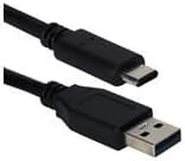 Alt view image 4 of 4 - QVS 3.28ft USB-C to USB-A 2.0 Sync & Charger Cable - Black
