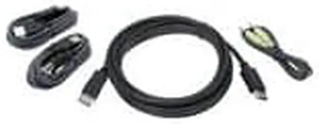 Alt view image 9 of 11 - Iogear 10 Ft. Displayport Usb Kvm Cable Kit With Audio (Taa)