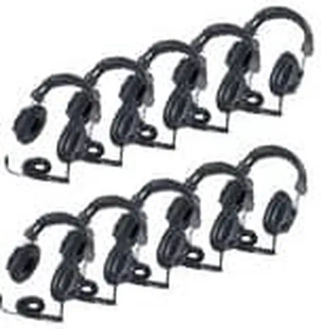 Alt view image 8 of 14 - Califone 3068Av-10L Switchable Headphones Classpack