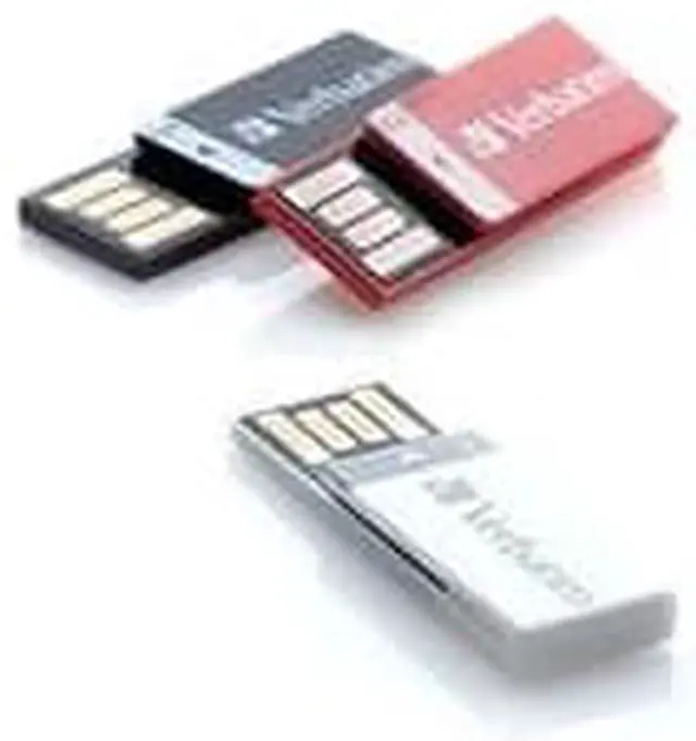 Alt view image 19 of 19 - Verbatim Clip-It 8GB USB Flash Drive - 3 Pack - Black, White, Red 98674
