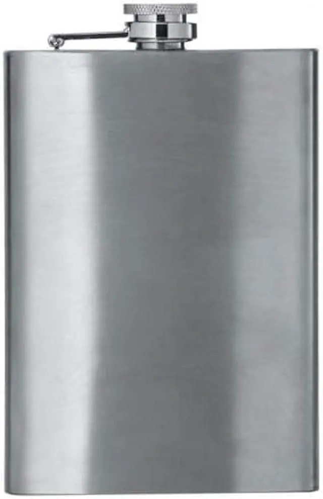 Alt view image 6 of 7 - Maxam Stainless Steel 8oz Hip Flask with screw down cap KTFLASK8
