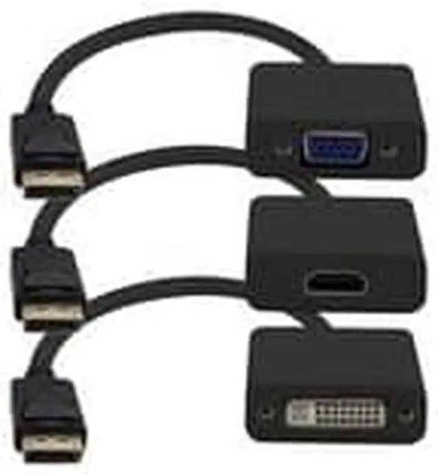 Alt view image 9 of 10 - 3PK DisplayPort 1.2 Male to DVI, HDMI, VGA Female Black Adapters Which Comes in a Bundle For Up to