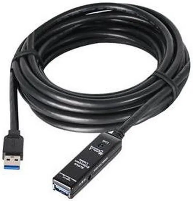 Alt view image 8 of 13 - SIIG JU-CB0811-S1 Black USB 3.0 Active Repeater Cable w/ Power adapter