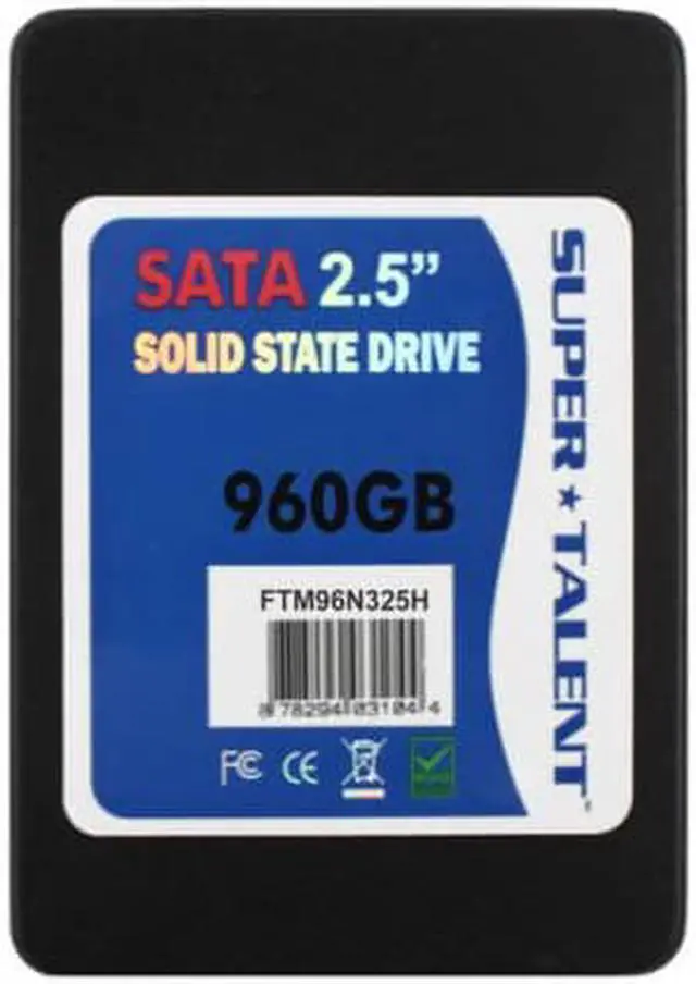 Alt view image 7 of 7 - Super Talent 960GB TeraNova 2.5 inch SATA3 Solid State Drive MLC Model FTM96N325H