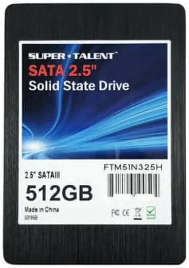 Alt view image 9 of 10 - Super Talent SATA 2.5" 512GB SSD Hard Drive TLC Solid State Drive - FTM51N325H