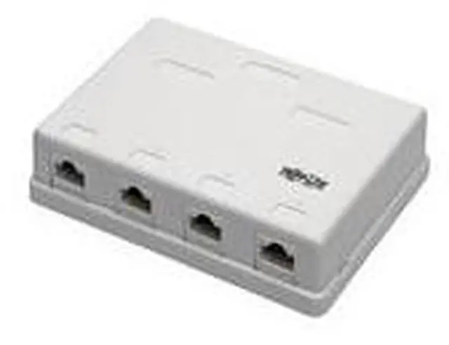 Alt view image 6 of 17 - Tripp Lite Cat6 Surface-Mount Box 4-Port Unshielded 110 Idc Punchdown Rj45