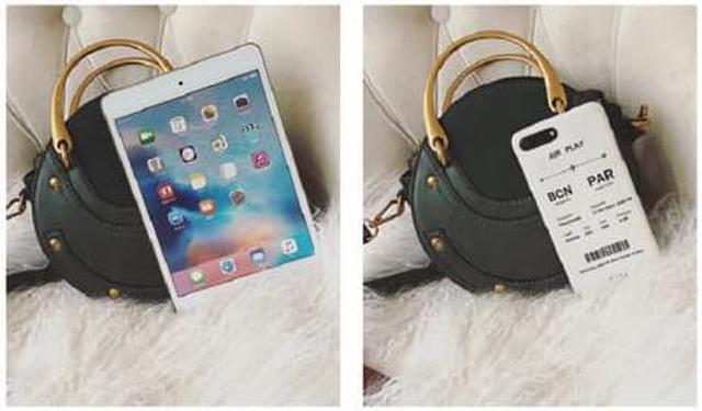 Alt view image 2 of 7 - Interloper  Round Leather Crossbody Bag   Small Purse Womens Crossbody Bag - Black