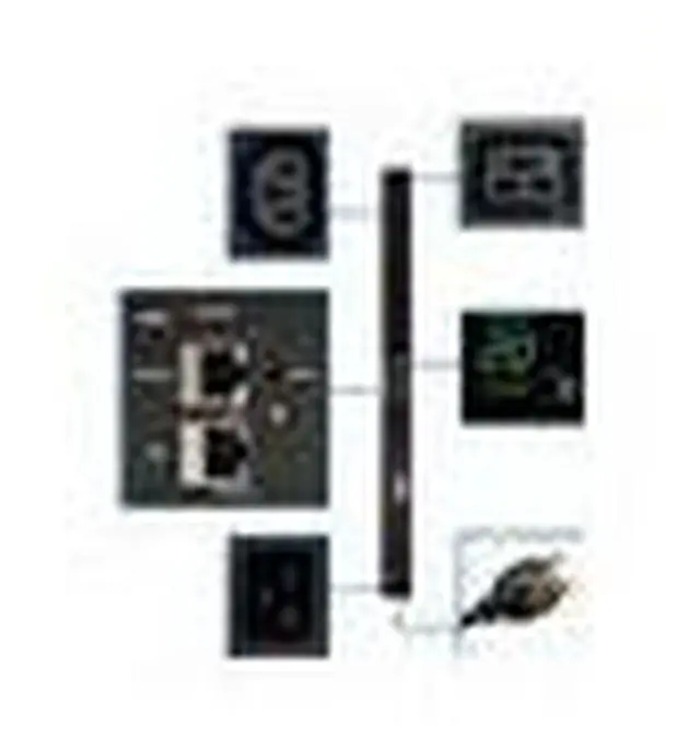 Alt view image 10 of 13 - Tripp Lite 3.3 / 3.7 kW Single-Phase Monitored PDU, LX Platform Interface, 208 / 230V Outlets (18 x C13 / 2 x C19), C20/L6-20P, 0U 35.5", TAA (PDUMNV20HV2LX)