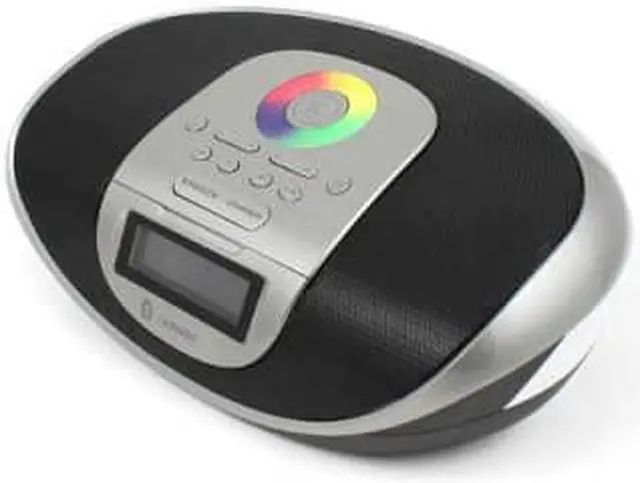 Alt view image 6 of 6 - IMICRO BT009-SILVER BT009 Radio Clock Bluetooth Speaker w Calendar Display  and  Touch Sensor (Silver)