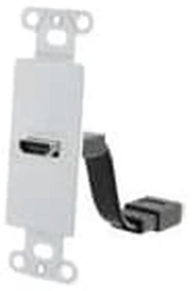 Alt view image 10 of 10 - C2G HDMI Pass Through Decorative Wall Plate - White