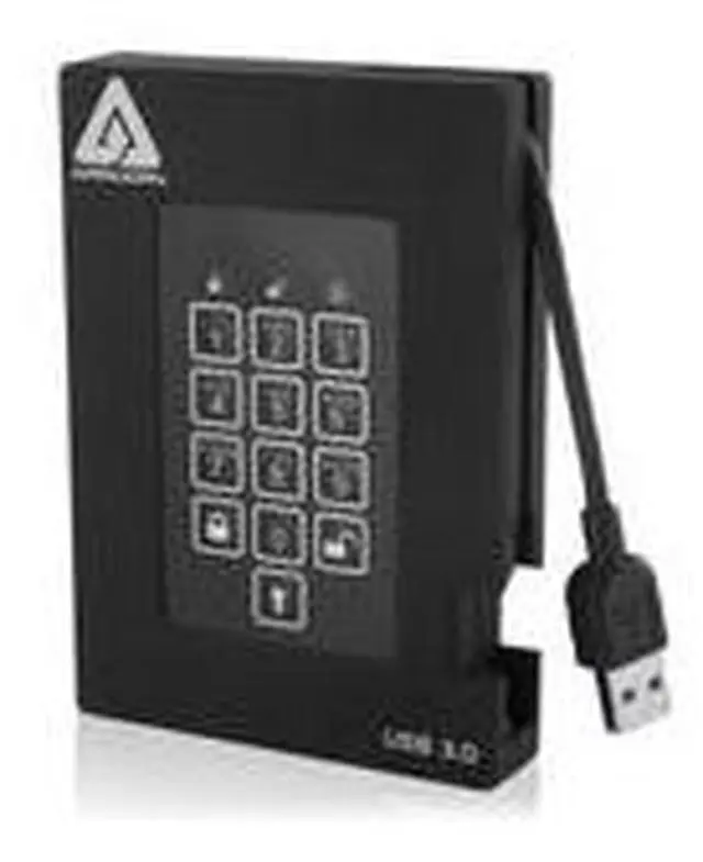 Alt view image 13 of 14 - Apricorn Aegis Padlock Fortress 2 Tb Portable Hard Drive - 2.5" External - Black