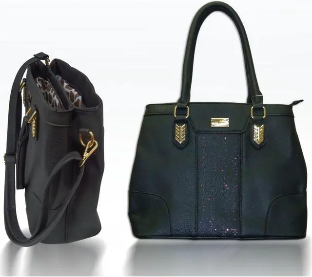 Main image of Black Shoulder Bag Handbag   Faux Leather Handbag Evening Bag