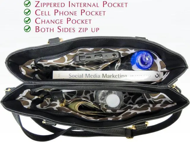 Alt view image 4 of 7 - Black Shoulder Bag Handbag   Faux Leather Handbag Evening Bag