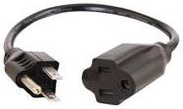 Alt view image 8 of 9 - C2G 03115 18 AWG Outlet Saver Power Extension Cord - NEMA 5-15P to NEMA 5-15R, TAA Compliant, Black (6 Feet, 1.82 Meters)
