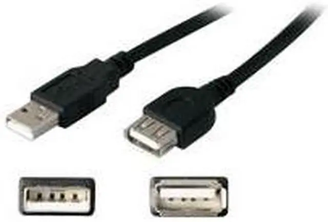 Alt view image 8 of 10 - Addon 15Ft Usb 2.0 (A) Male To Female Black Extension Cable