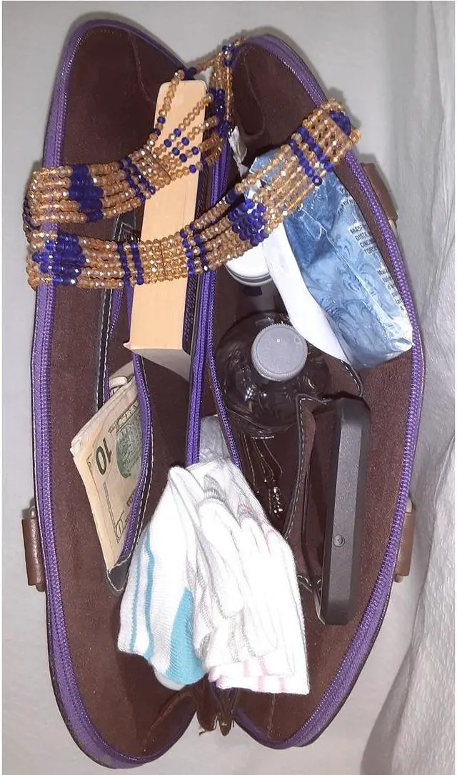 Alt view image 3 of 3 - Purple Leather Handbag   Genuine Leather Handmade with removable shoulder strap
