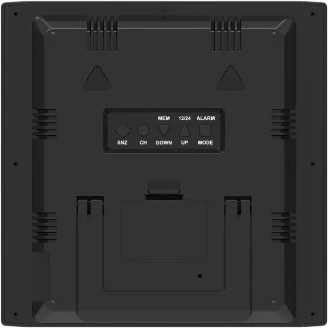 Alt view image 3 of 3 - Geevon Digital Atomic Wall Clock,Auto-Set Atomic Alarm Clock with Indoor Outdoor Temperature,Calendar,Moon Phase for Home Office Elderly(1 Wireless Outdoor Sensor) Update