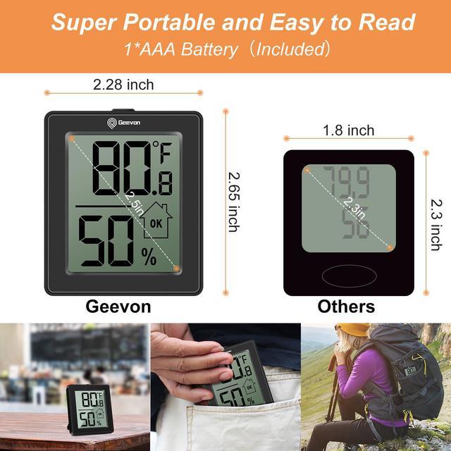 Mini Room Thermometer Hygrometer Indoor With Air Comfort Icon Temperature  Meter And Humidity Monitor For Baby Room,nursery,home,office,greenhouse