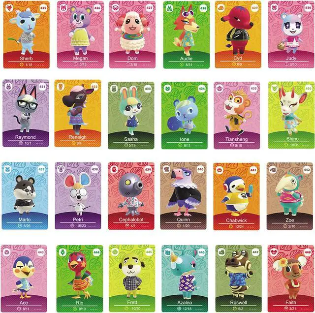 Alt view image 4 of 6 - 48-pcs Series-5 Animal Crossing Amiibo Cards incl Sanrio series for Nintendo Switch Wii U Games ACNH. (Mini Cards)