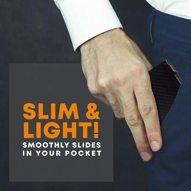 Alt view image 5 of 7 - Slim Wallet with Money Clip RFID Blocking Credit Card holder Minimalist Wallet for Men