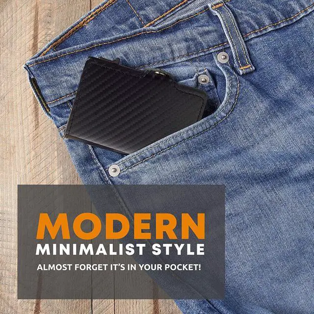 Alt view image 6 of 7 - Slim Wallet with Money Clip RFID Blocking Credit Card holder Minimalist Wallet for Men