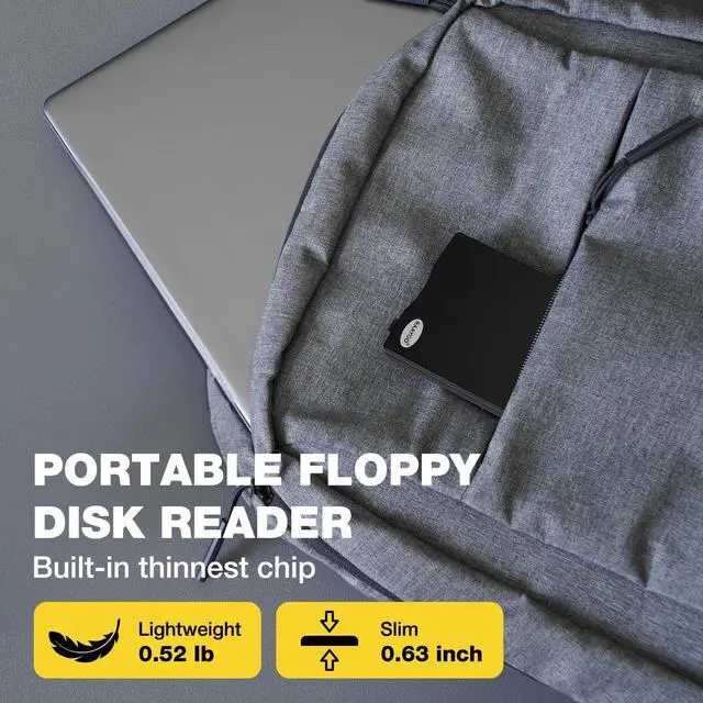 Alt view image 5 of 7 - Bailink USB Floppy Disk Reader, 3.5 inch External Portable 1.44 MB FDD Floppy Disk Drive,USB Type A&C Floppy Disk Drive for Windows 11/10/8/7/2000/XP PC Laptop Desktop Notebook Computer,Black