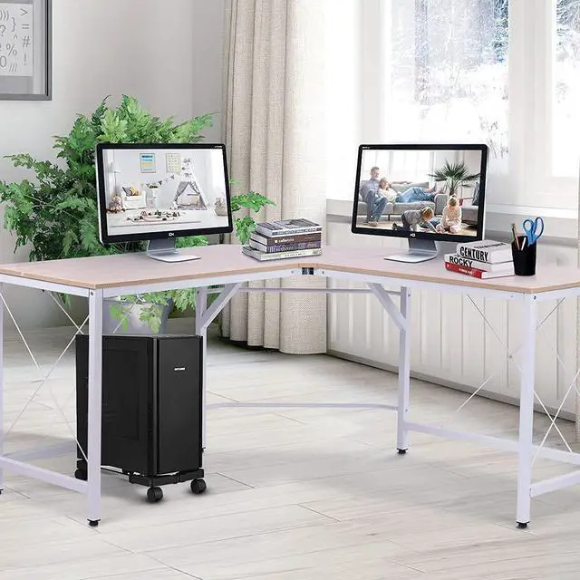 Alt view image 5 of 6 - Bailink Computer Tower Stand, Adjustable Mobile CPU Stand with Rolling Caster Wheels, Premium PC Tower Stand Holder for Floor Carpet Gaming PC Case