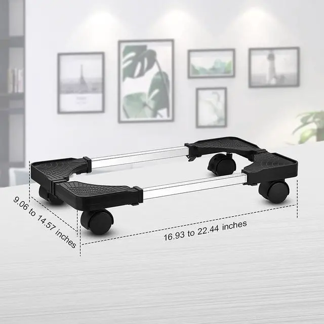 Alt view image 4 of 6 - Bailink Computer Tower Stand, Adjustable Mobile CPU Stand with Rolling Caster Wheels, Premium PC Tower Stand Holder for Floor Carpet Gaming PC Case