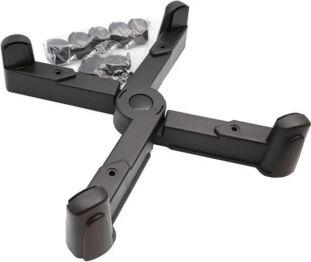 Alt view image 4 of 7 - Computer Tower Stand, CPU Holder Desktop Stand Desktop ATX-Case Mobile Cart Holder Adjustable Width with 4 Caster Wheels, Fits Most Computer Cases Under Desk, Black