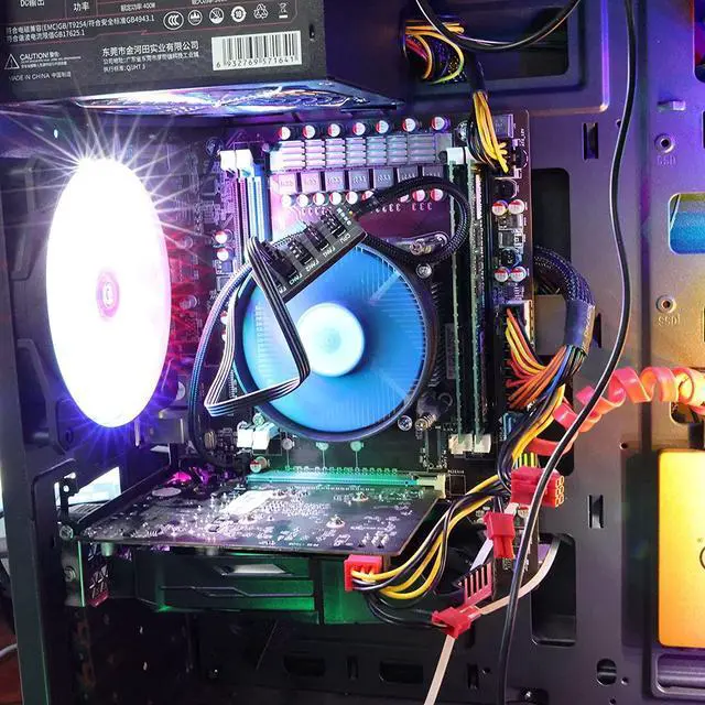 Alt view image 6 of 7 - Bailink 2025 Updated PWM Fan Hub, PC CPU Cooling 4 PIN/3PIN Fan Power Cable Hub Splitter Adapter Sleeved PWM Case Fan Splitter for Desktop Computer Cooler Case Fans 1 to 5 Way (15.7 Inch) -Black/Blue