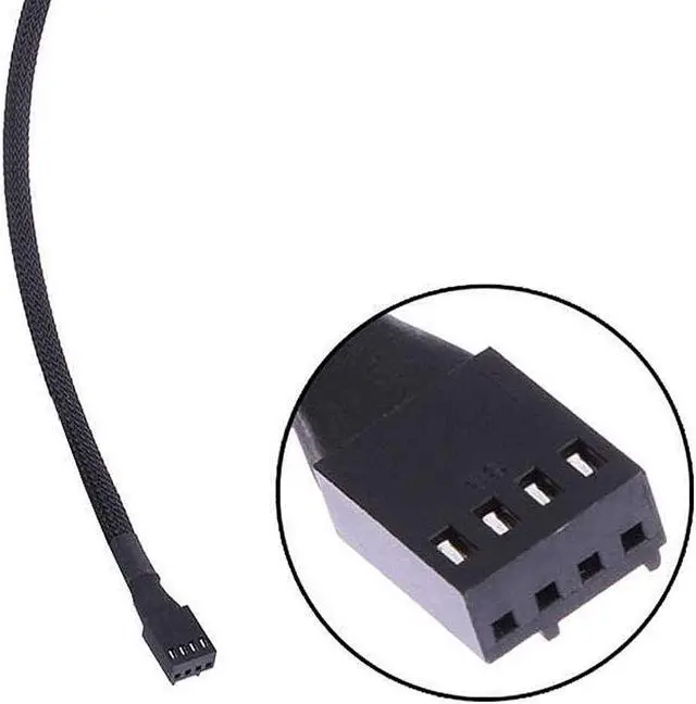 Alt view image 6 of 7 - Bailink 5 Pack 4-Pin PWM Fan Splitter Cable, Sleeved Braided Adapter Computer PC Fan Power Extension Cable Converter for Computer ATX Case 4-Pin/3-Pin Cooling Fan Cable (10.6")